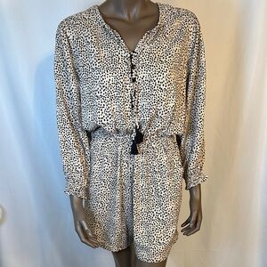 BEACHGOLD Spotted Long Sleeve Romper